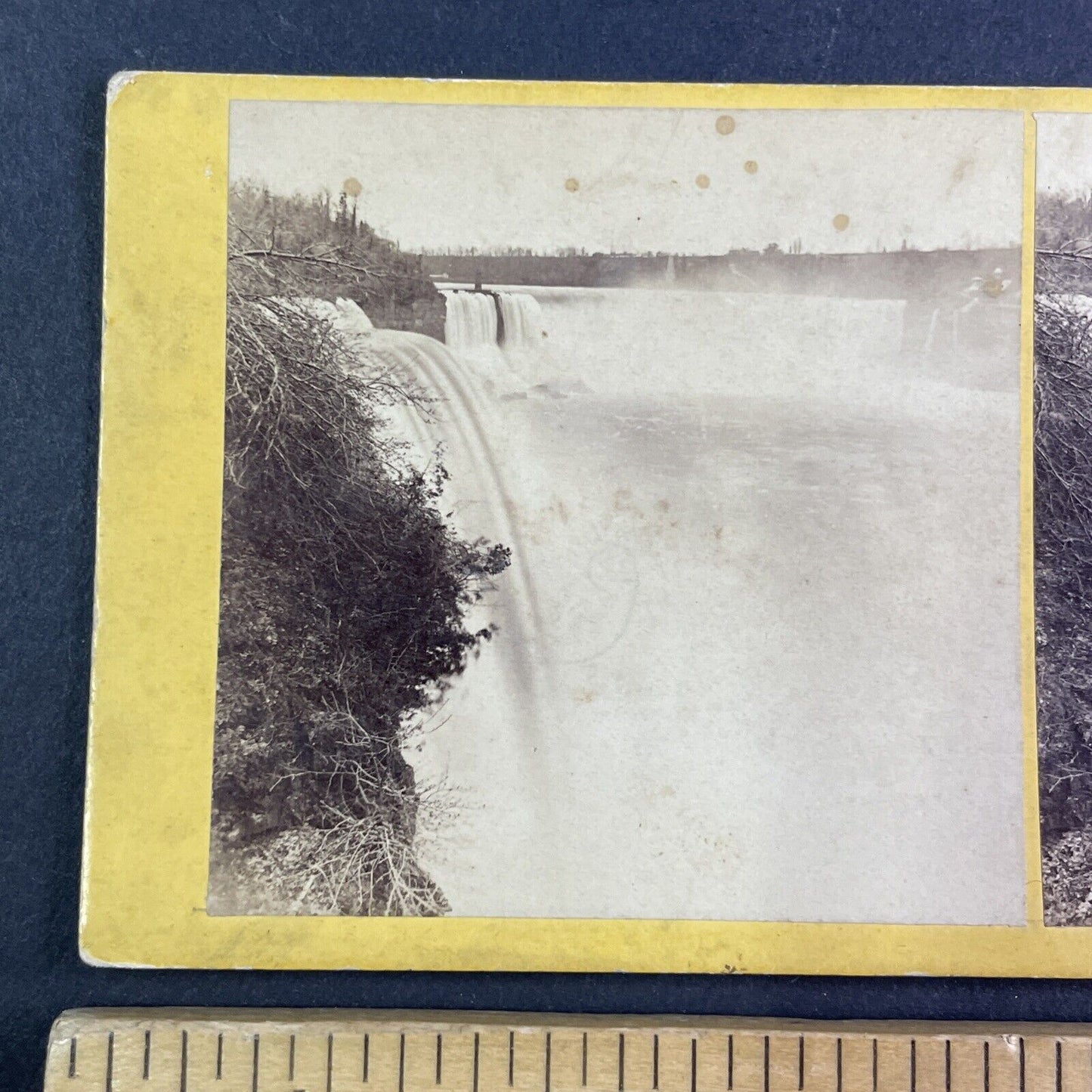 Niagara Falls and Terrapin Tower Stereoview B.W. Kilburn Antique c1870s Y2489