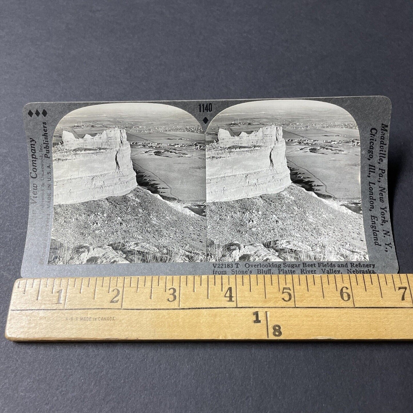 Antique 1920s Scotts Bluff Scottsbluff Nebraska Stereoview Photo Card V2825