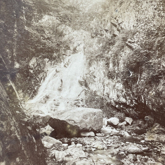 Antique 1870s Moultonborough Falls New Hampshire Stereoview Photo Card V1793