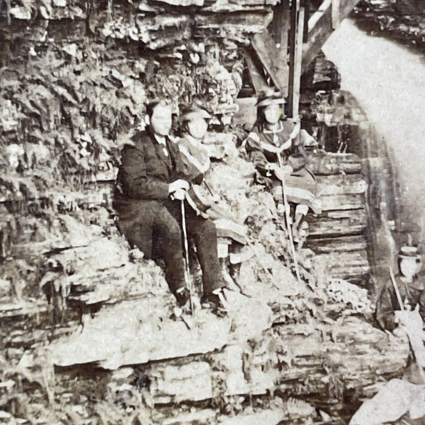 G.F. Gates Self-Portrait Watkins Glen Stereoview New York Antique c1869 Y2834