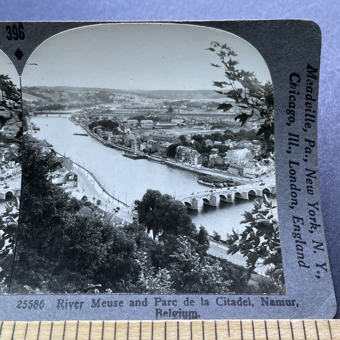 Antique 1920s City Of Namur Belgium Stereoview Photo Card V2937