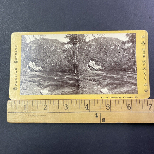 Jockey Cap Mountain Freyburg Maine Stereoview Photo NW Pease Antique 1874 X872