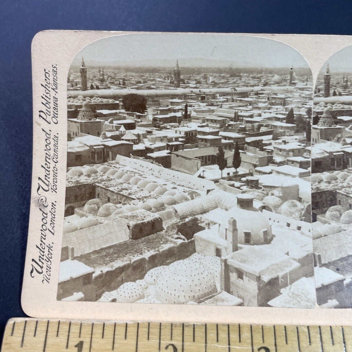 Antique 1890s Damascus Syria Old City View Stereoview Photo Card P3883