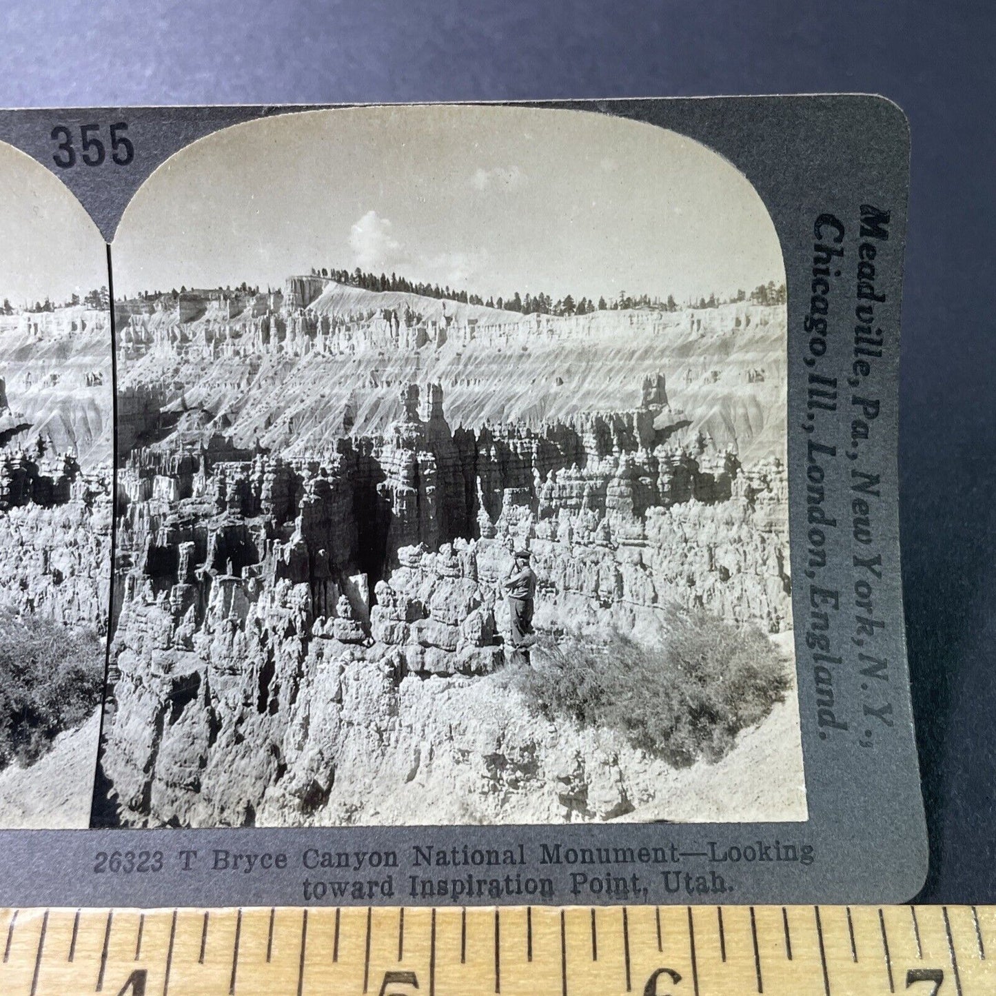 Antique 1910s Bryce Canyon National Park Utah Stereoview Photo Card P3206