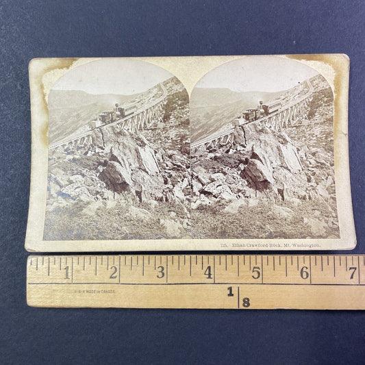 Ethan Crawford Rock Mt Washington Stereoview New Hampshire c1870s Y1850