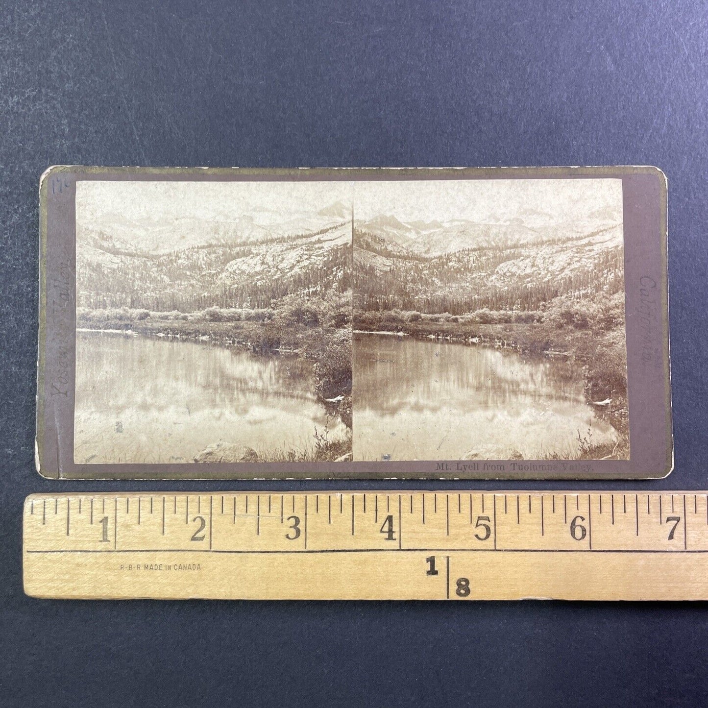 Mount Lyell Yosemite Tolumne California Stereoview Antique c1870s Y033