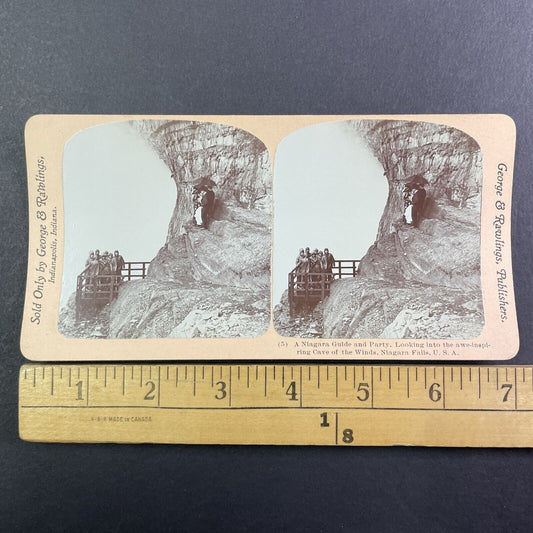 Niagara Falls Cave of the Winds Stereoview George and Rawlings c1901 Y1456