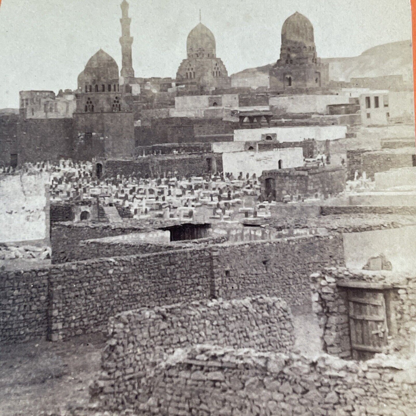 Tombs of the Caliphs Egypt Stereoview Charles Bierstadt Antique c1879 Y2412