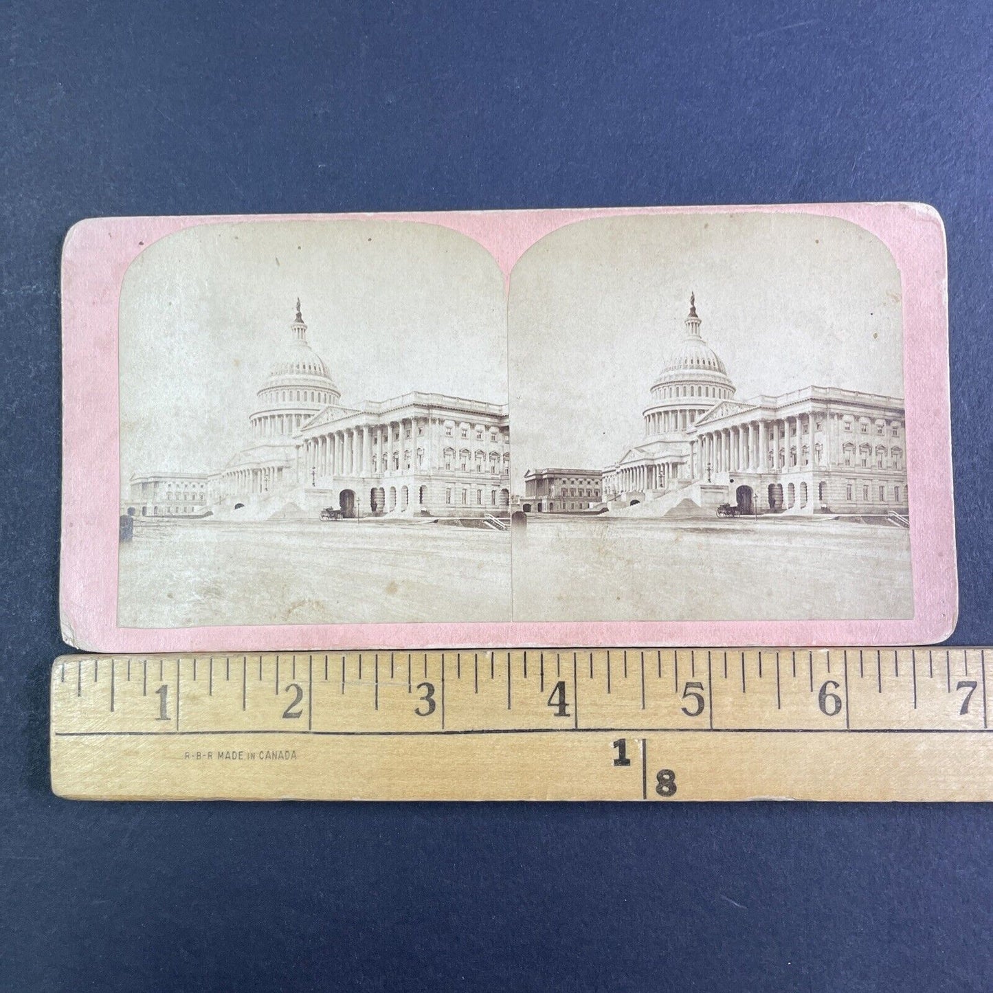 US Capitol Building Dome Completed Stereoview F.H. Bell Antique c1868 X3146