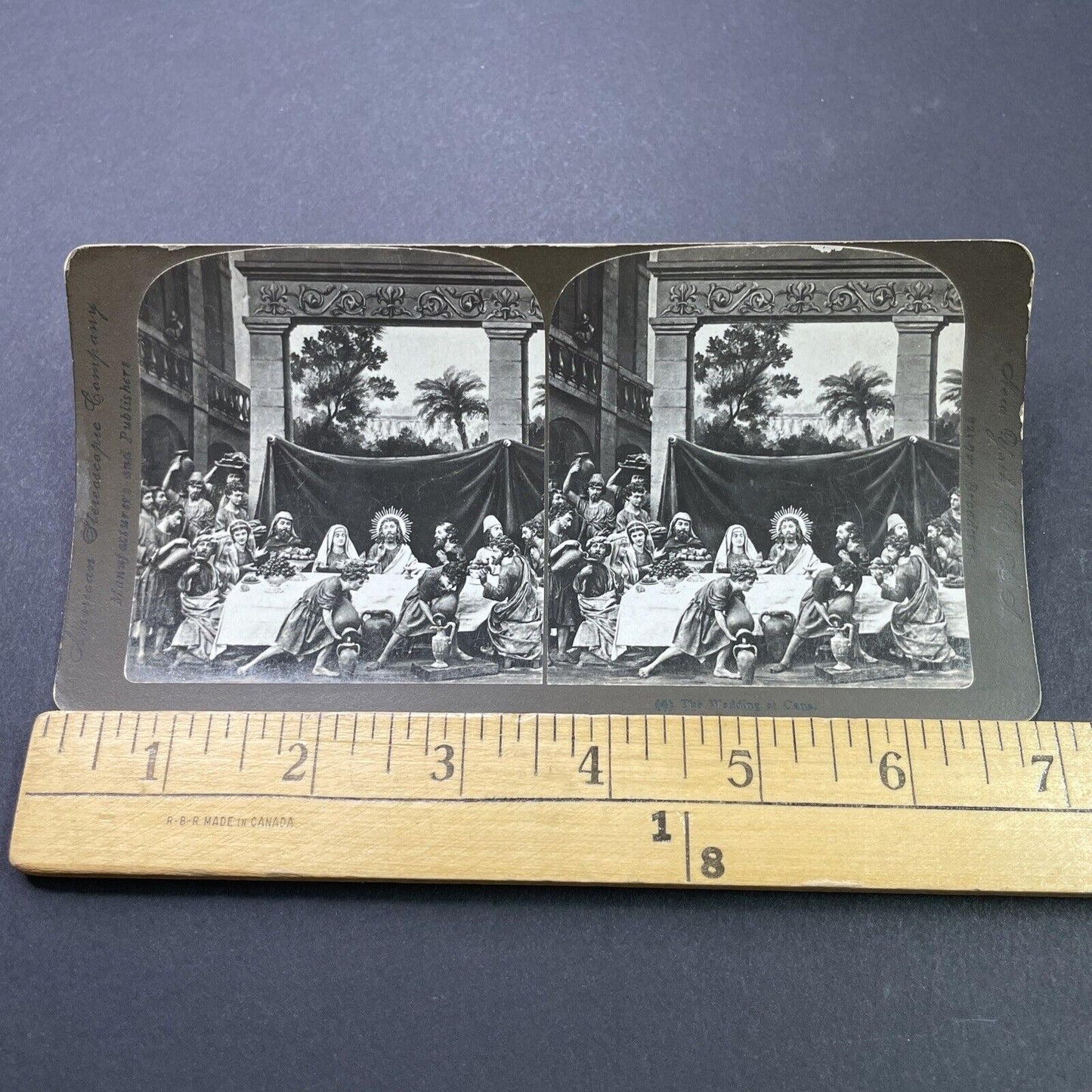 Antique 1880s Jesus And The Wedding At Cana Stereoview Photo Card P3130