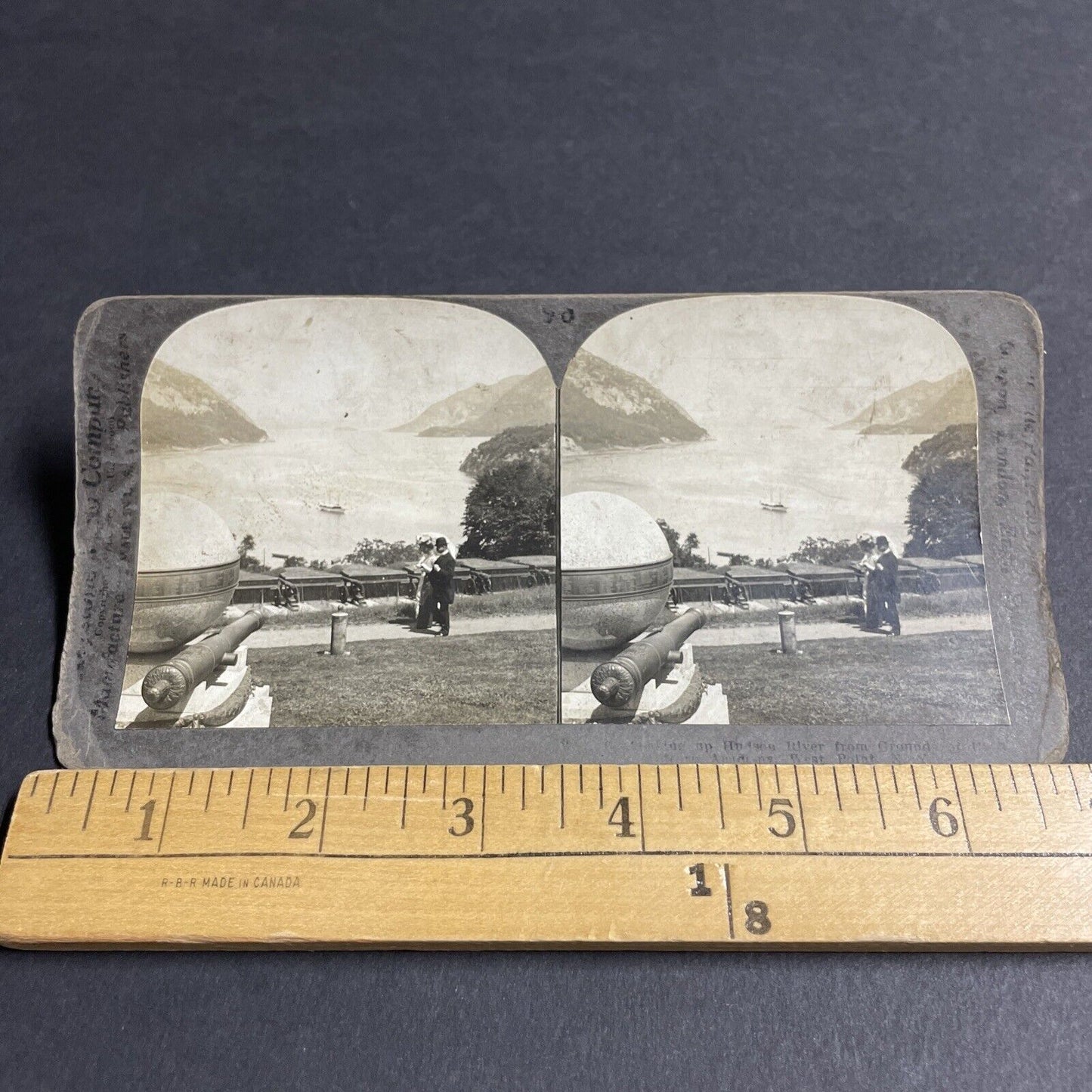 Antique 1909 West Point Armament New York Stereoview Photo Card P4308