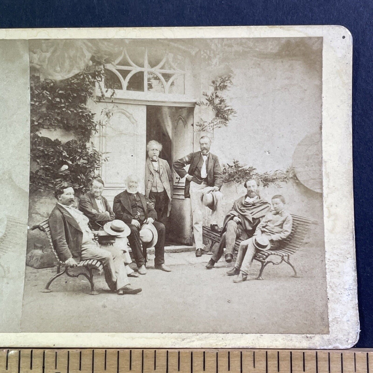 Maxence de Grassin & Louis Vignancour Families Stereoview Antique c1876 X2480