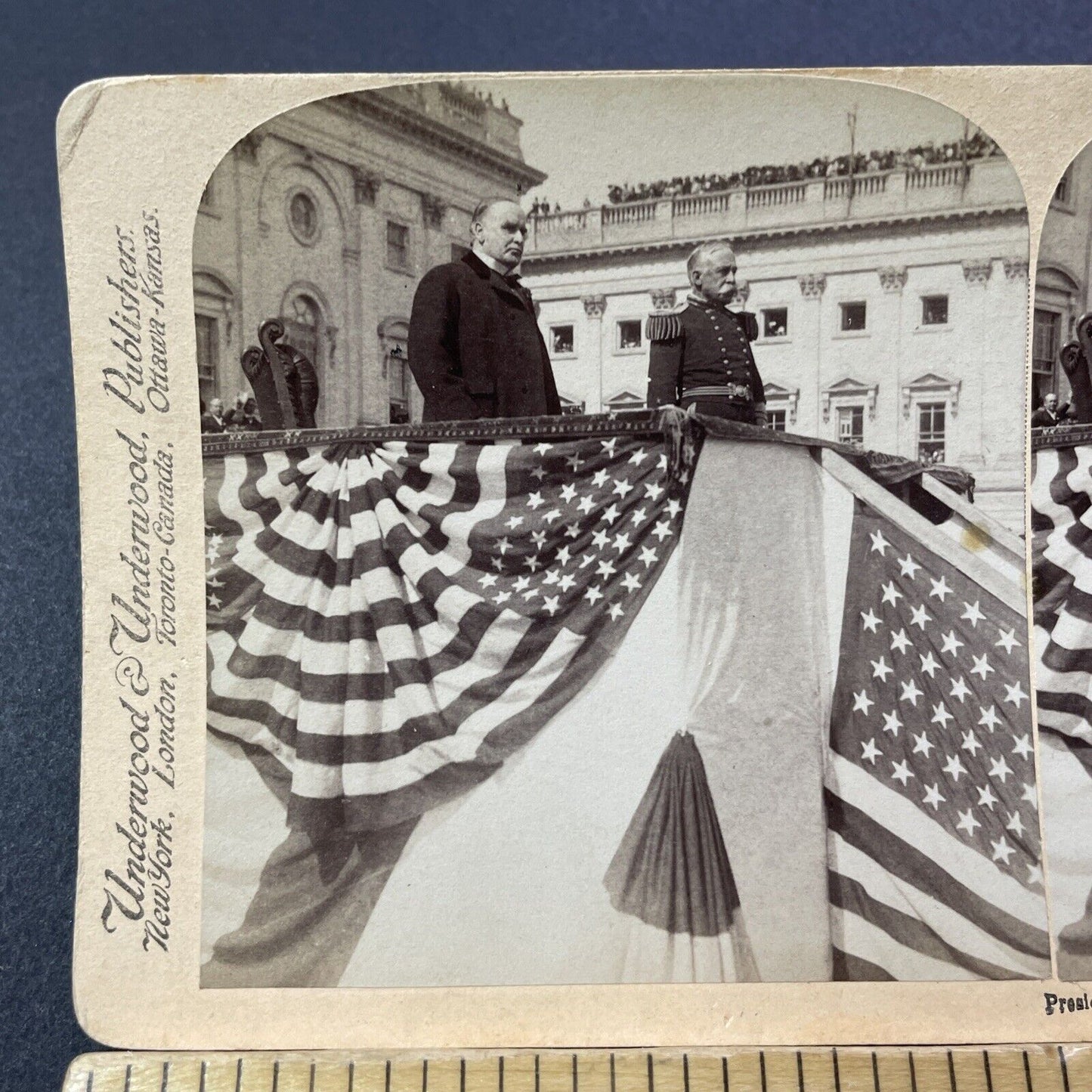 Antique 1899 Presidential Speech Washington DC  Stereoview Photo Card V3288