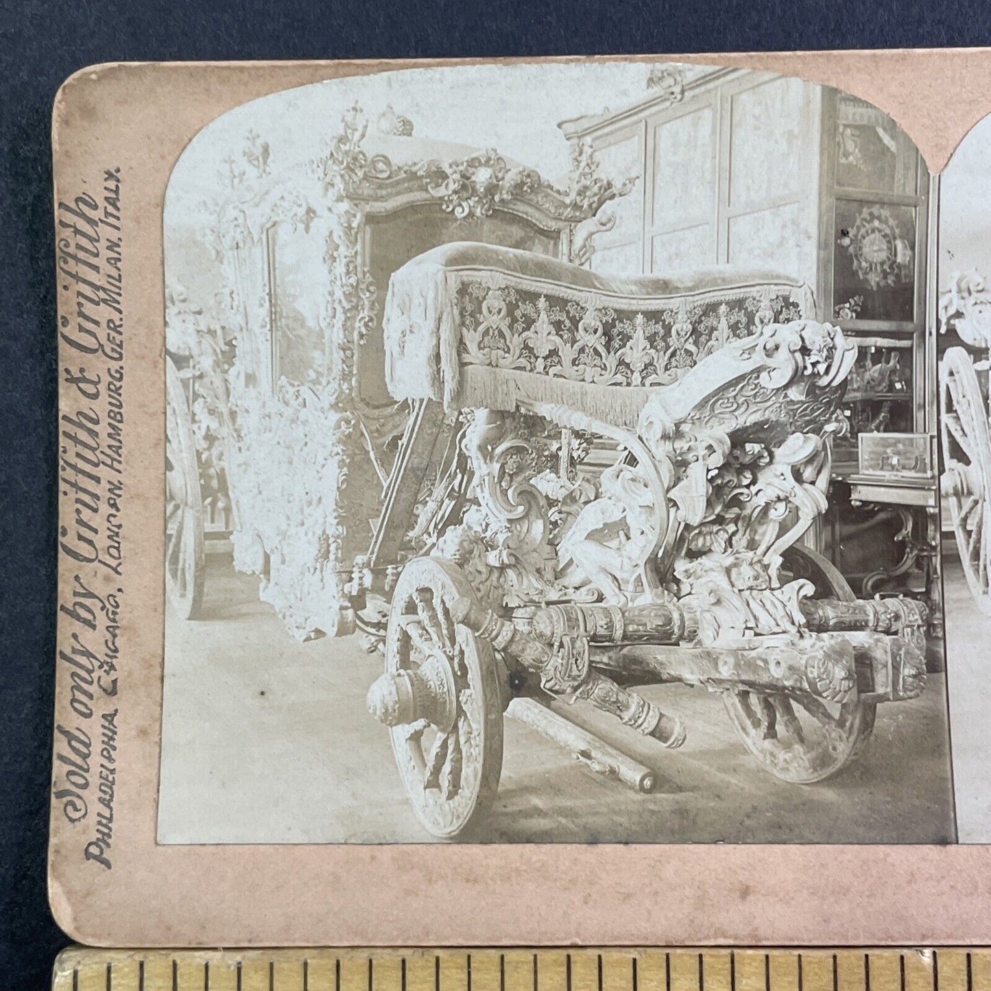 Empress Elizaveta Petrovna Russian Carriage Stereoview Russia Antique 1903 X3572