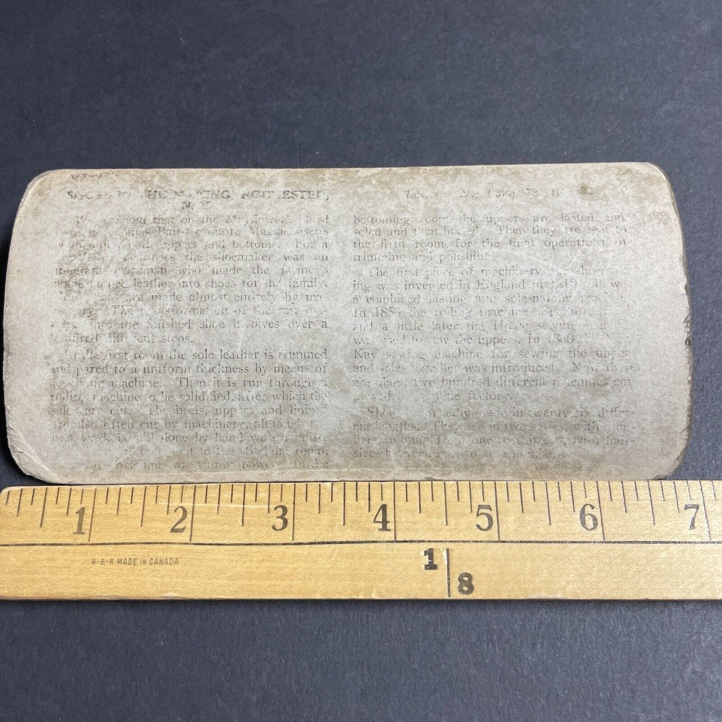 Antique 1920s Handmade Shoe Factory Rochester NY Stereoview Photo Card P4270