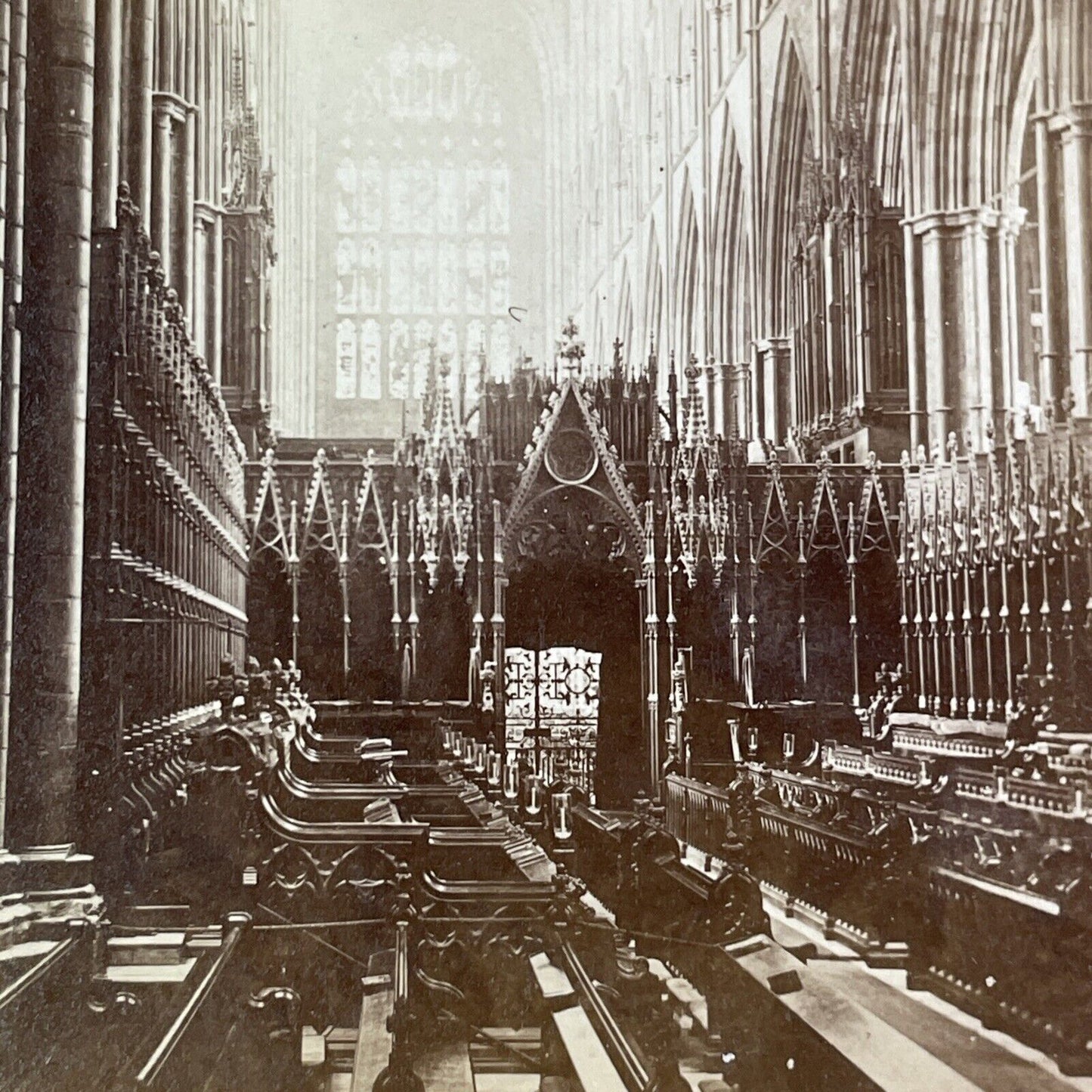 Westminster Abbey Church England Stereoview Photo Card UK Antique c1867 X1581