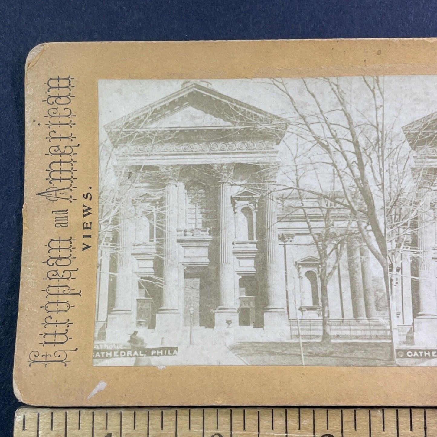 Cathedral Basilica of Saints Peter And Paul Stereoview Philadelphia c1880 X1306