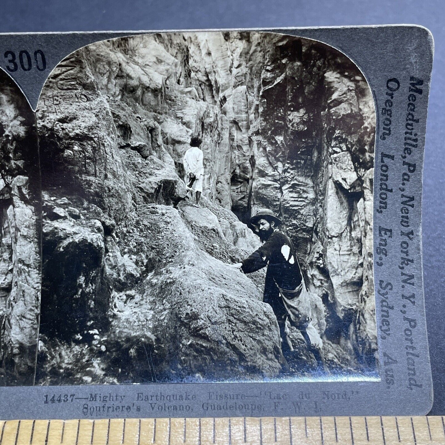 Antique 1909 Earthquake Damage French West Indies Stereoview Photo Card P2034