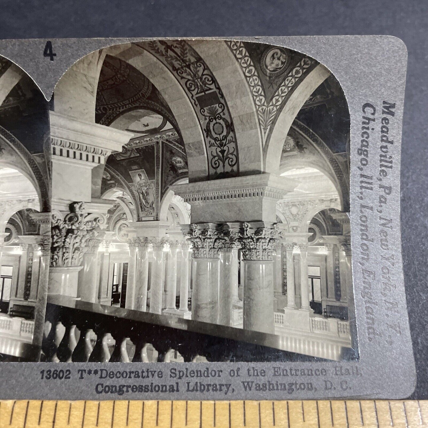 Antique 1920s Congressional Library Washington DC Stereoview Photo Card P4853