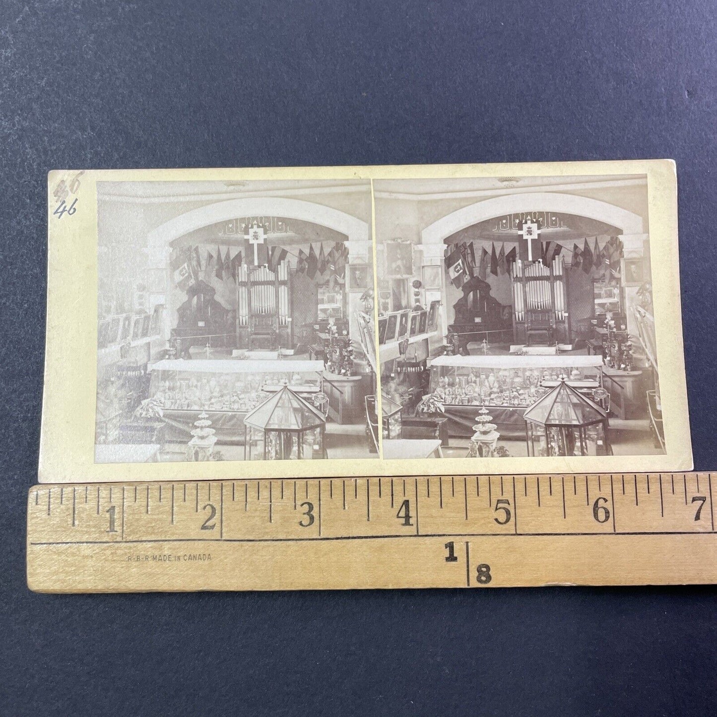 Antique Shop Store Stereoview England UK Photo Card Antique c1899 X849