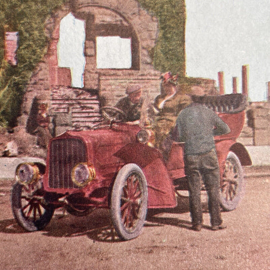 Antique 1910s San Francisco Earthquake Cadillac Stereoview Photo Card 2300-55