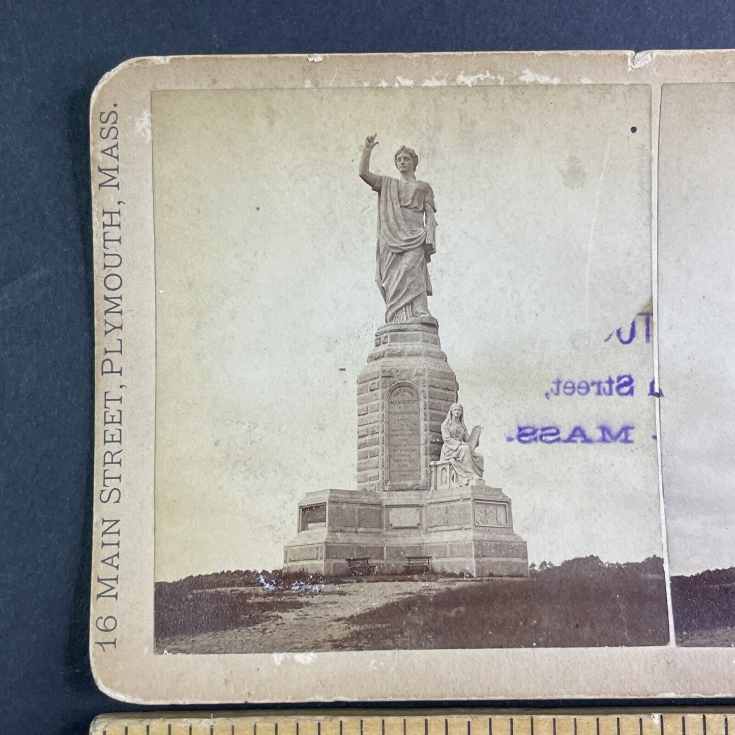 National Monument Incomplete Stereoview Charles H. Rogers Antique c1878 X3870