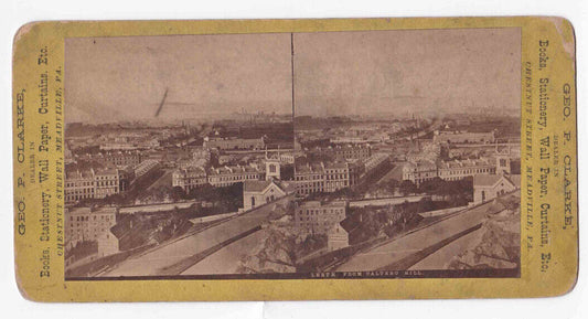 Antique 1860s Leith Port Edinburgh, Clark J Van Slyke Meadville Stereo Card P153