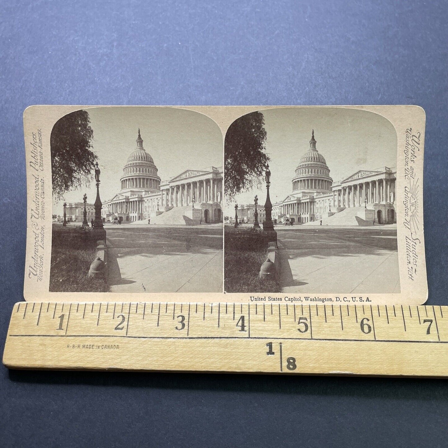 Antique 1889 Capitol Building Washington DC USA Stereoview Photo Card P2402