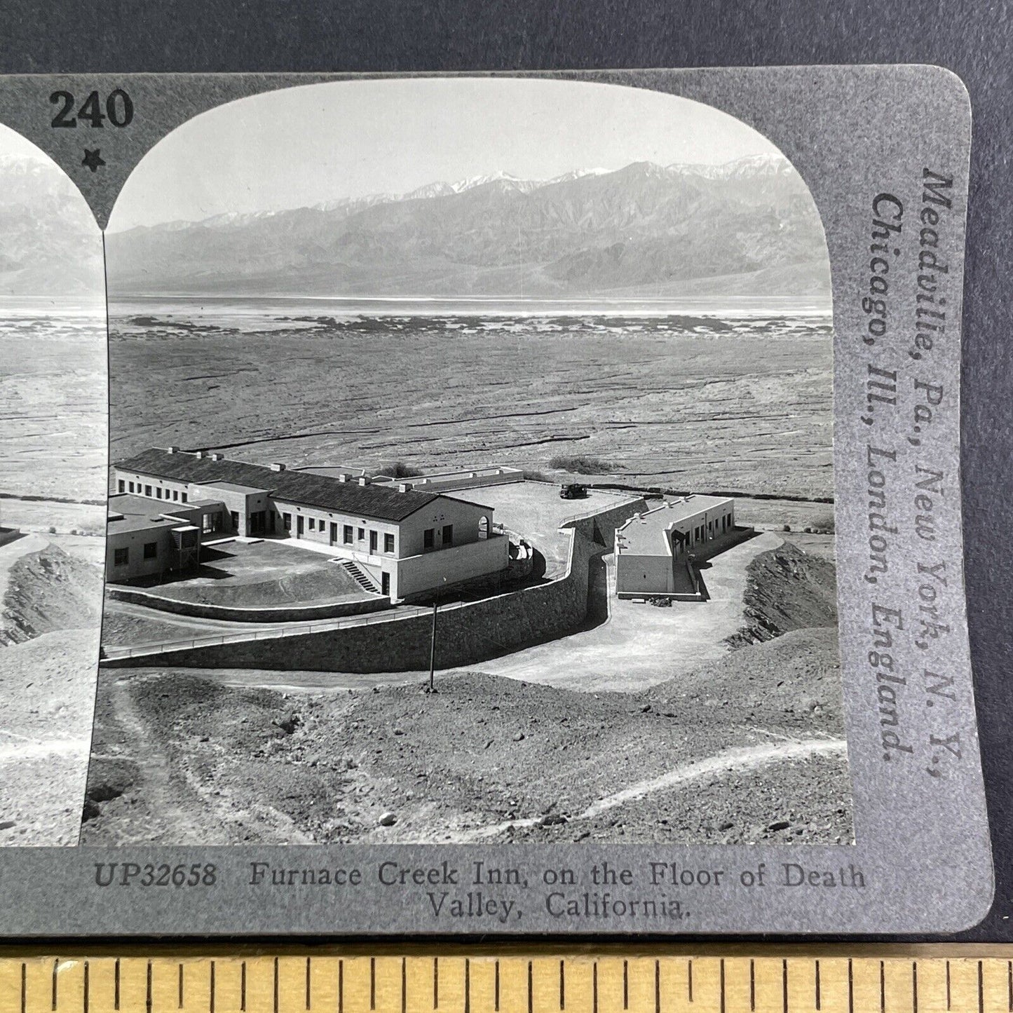 Furnace Creek Inn Hotel Death Valley California Stereoview Antique c1929 Y1182