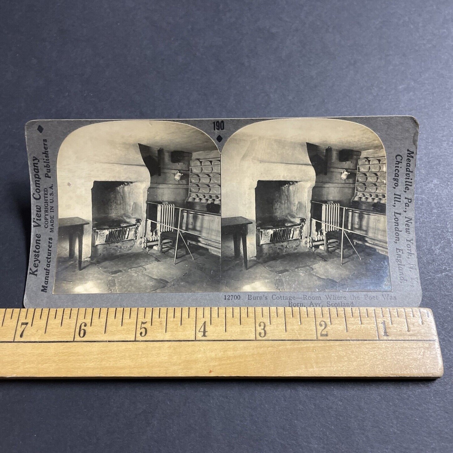 Antique 1920s Robbie Burns House Ayr Scotland Stereoview Photo Card P4977