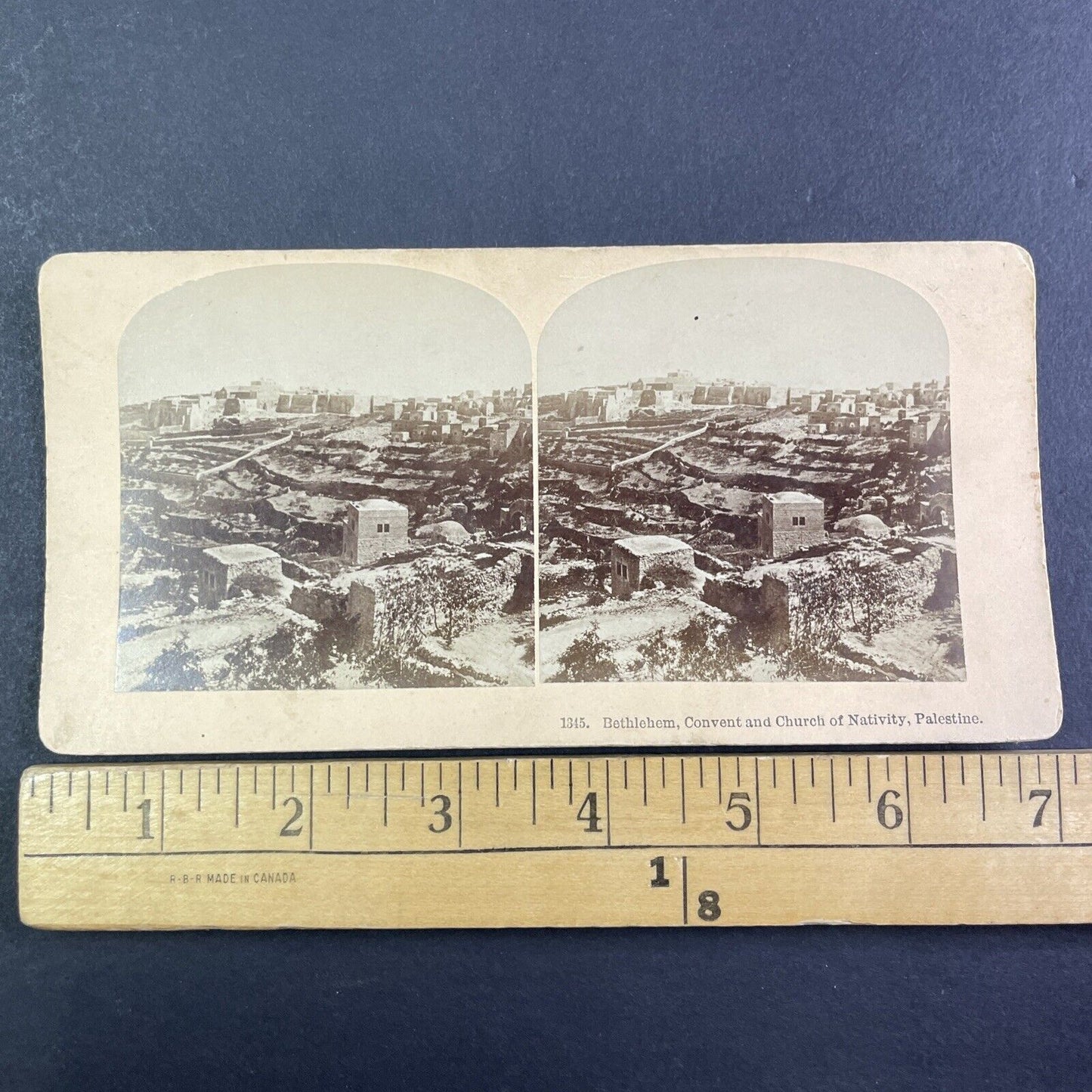 Bethlehem Village View Israel Palestine Stereoview Antique c1880s X4101