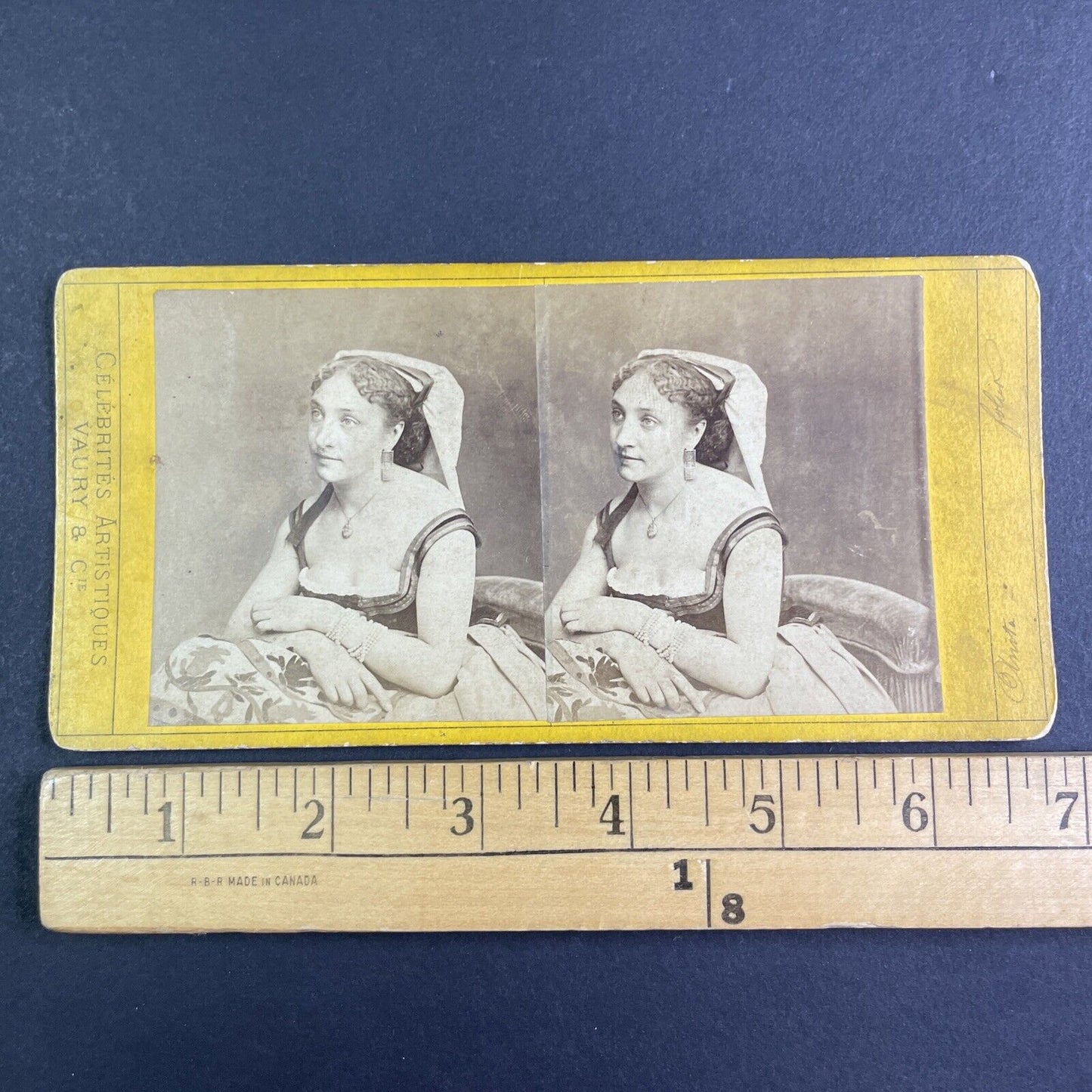 Actress Anita Folies Bergere Opera Comedy Stereoview Vaury Antique c1870 X3588