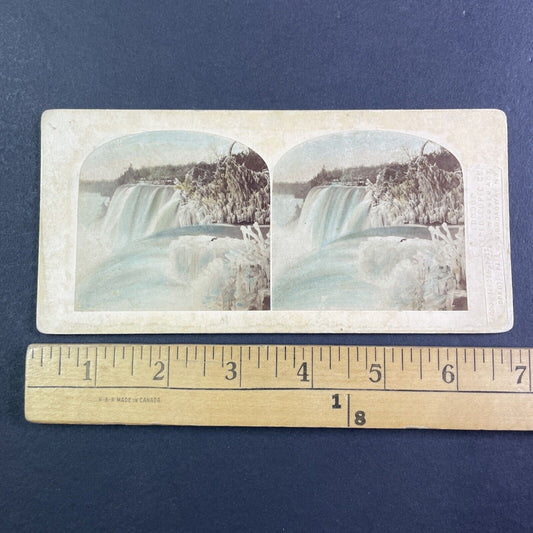 Niagara Falls Hand-Colored Stereoview London Stereoscopic Antique c1860s Y2423