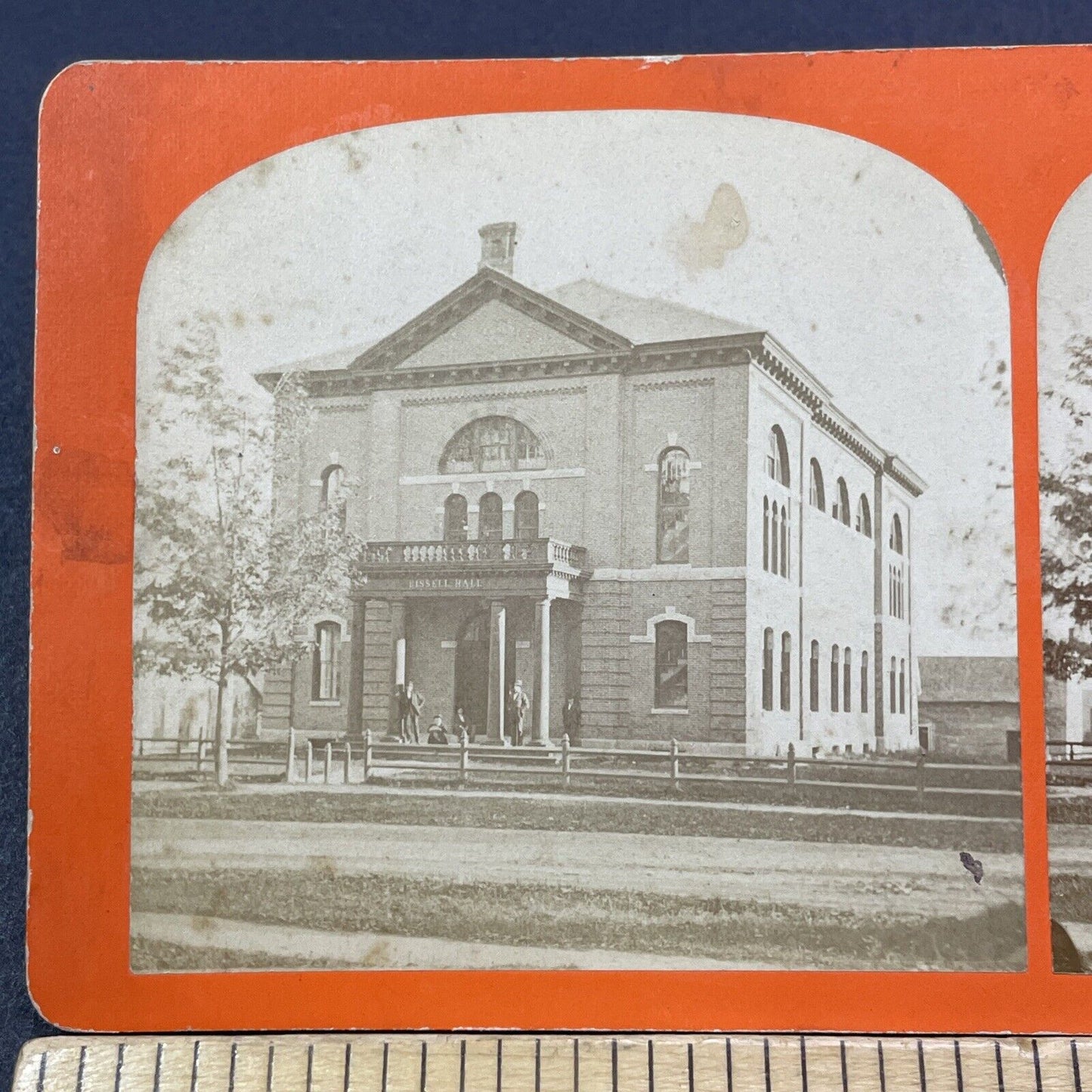 Antique 1873 Thayer School Of Engineering Dartmouth Stereoview Photo Card V2058
