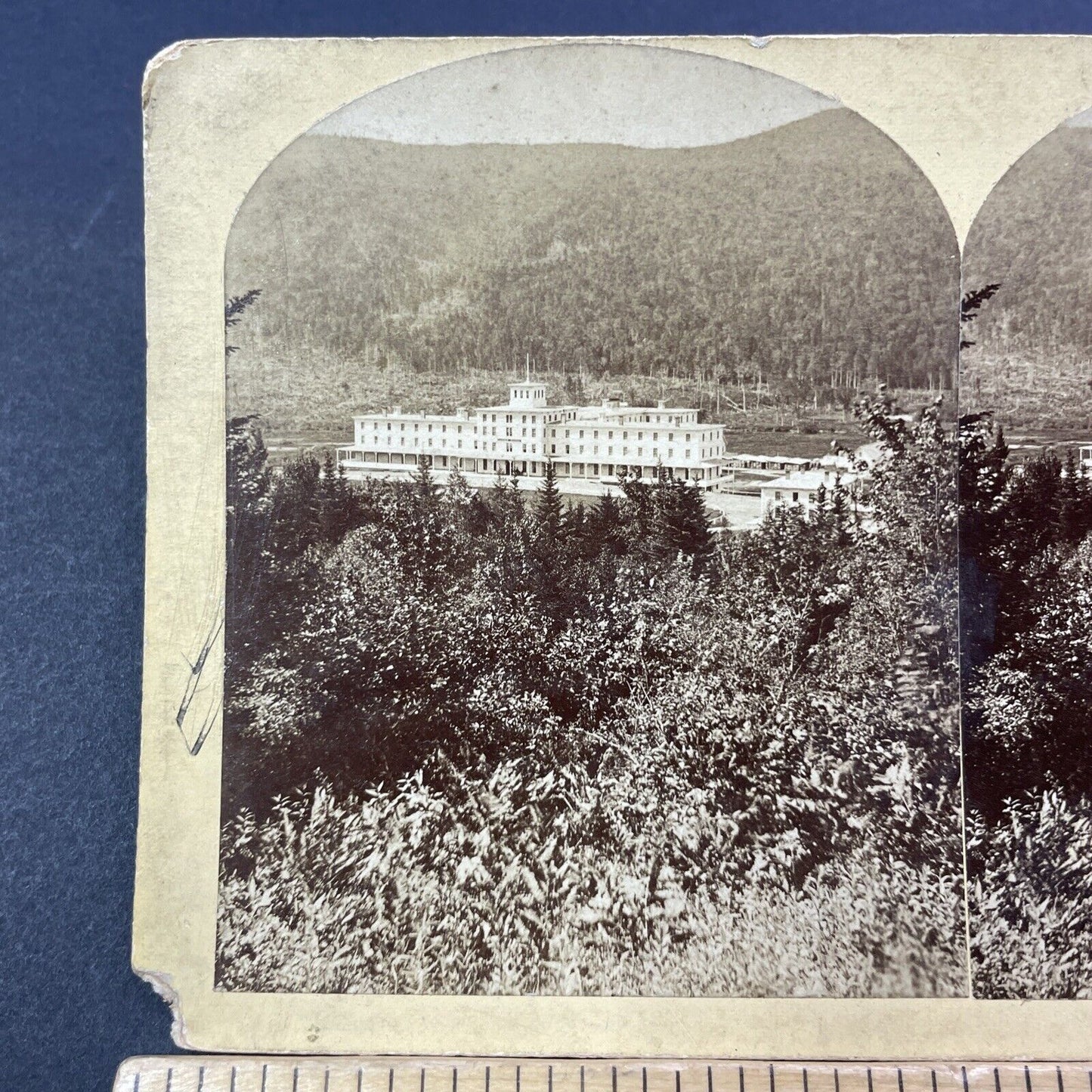 Antique 1870s The Fabyan House White Mountains NH Stereoview Photo Card V1764