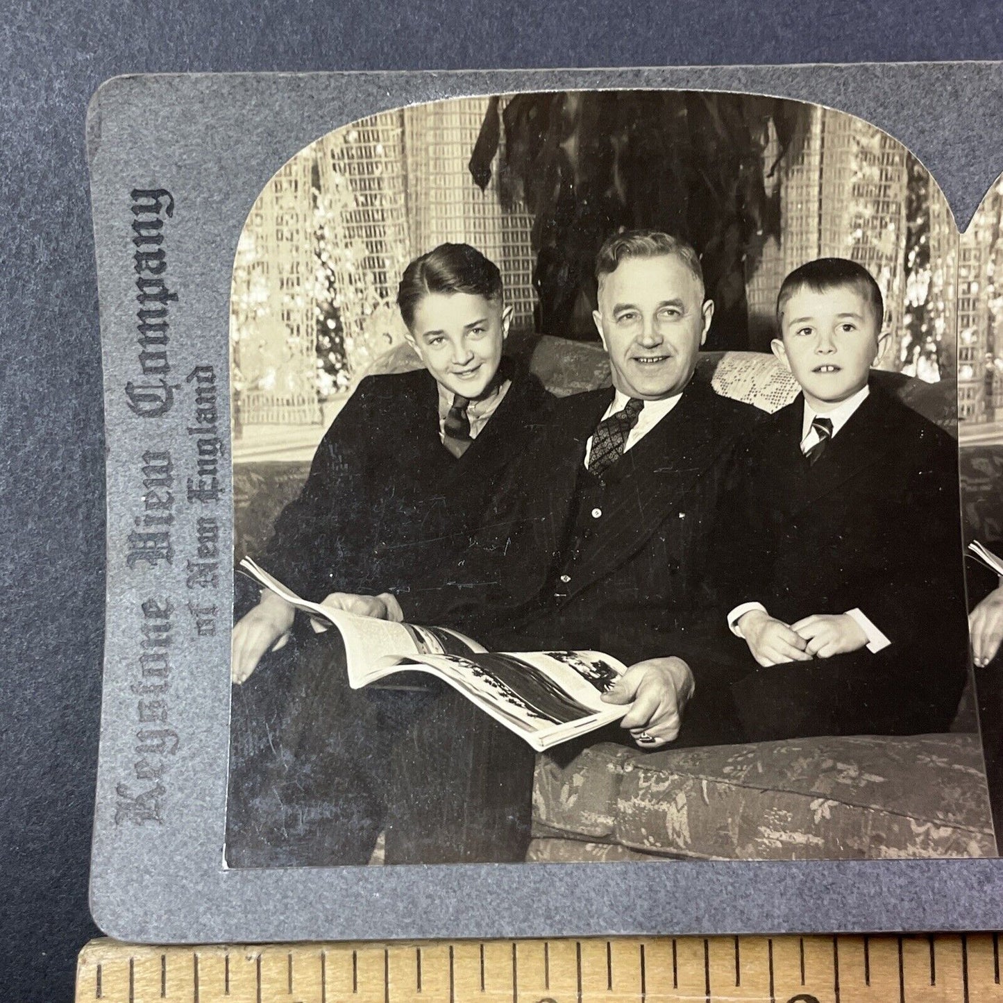 Albert C Peterson With Sons Stereoview Connecticut OOAK Antique c1935 X2780