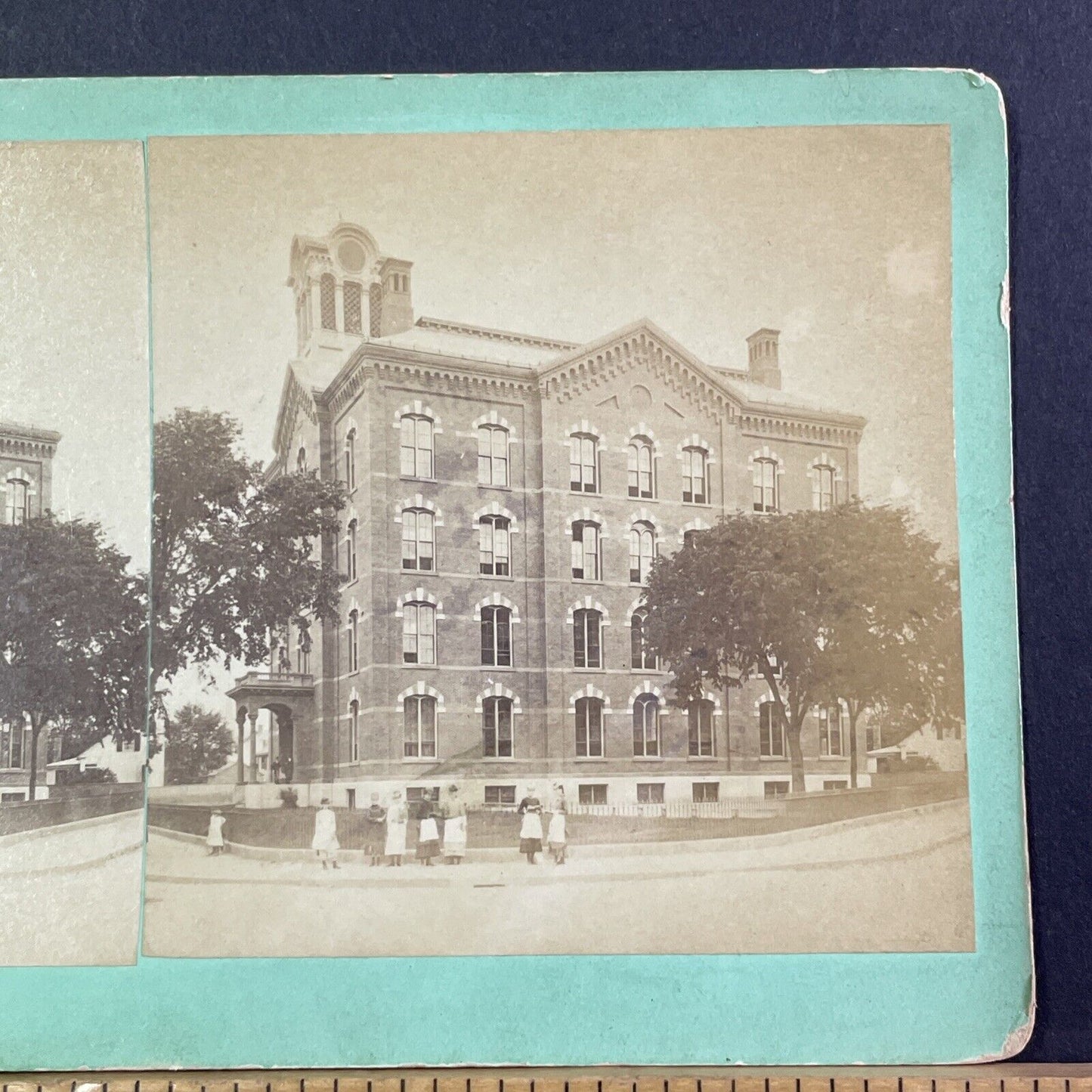 US Hospital or Highschool Stereoview Location Unknown Antique c1870 X2565