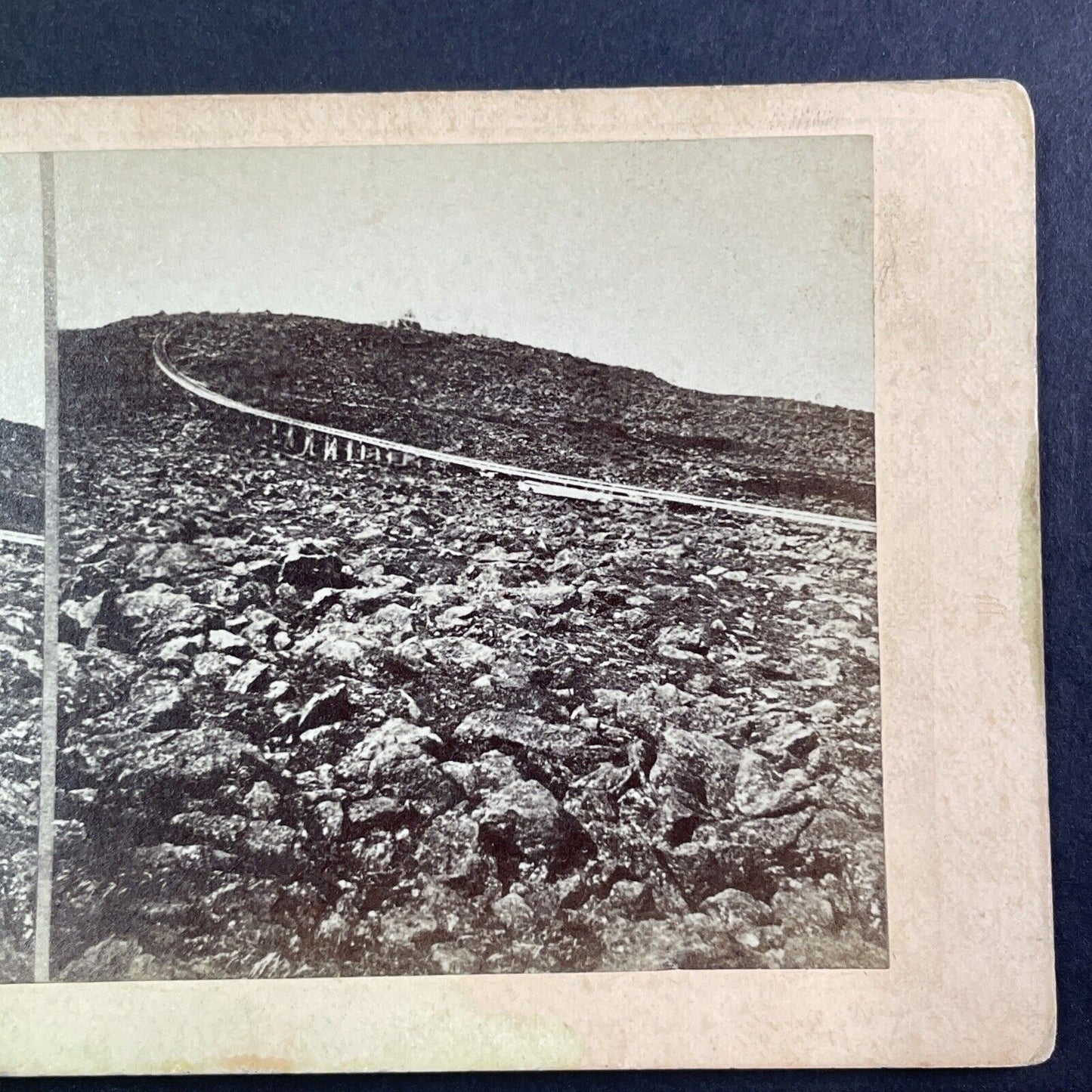 Mt Washington Railway Summit New Hampshire Stereoview Ewing & Co c1870s Y1742