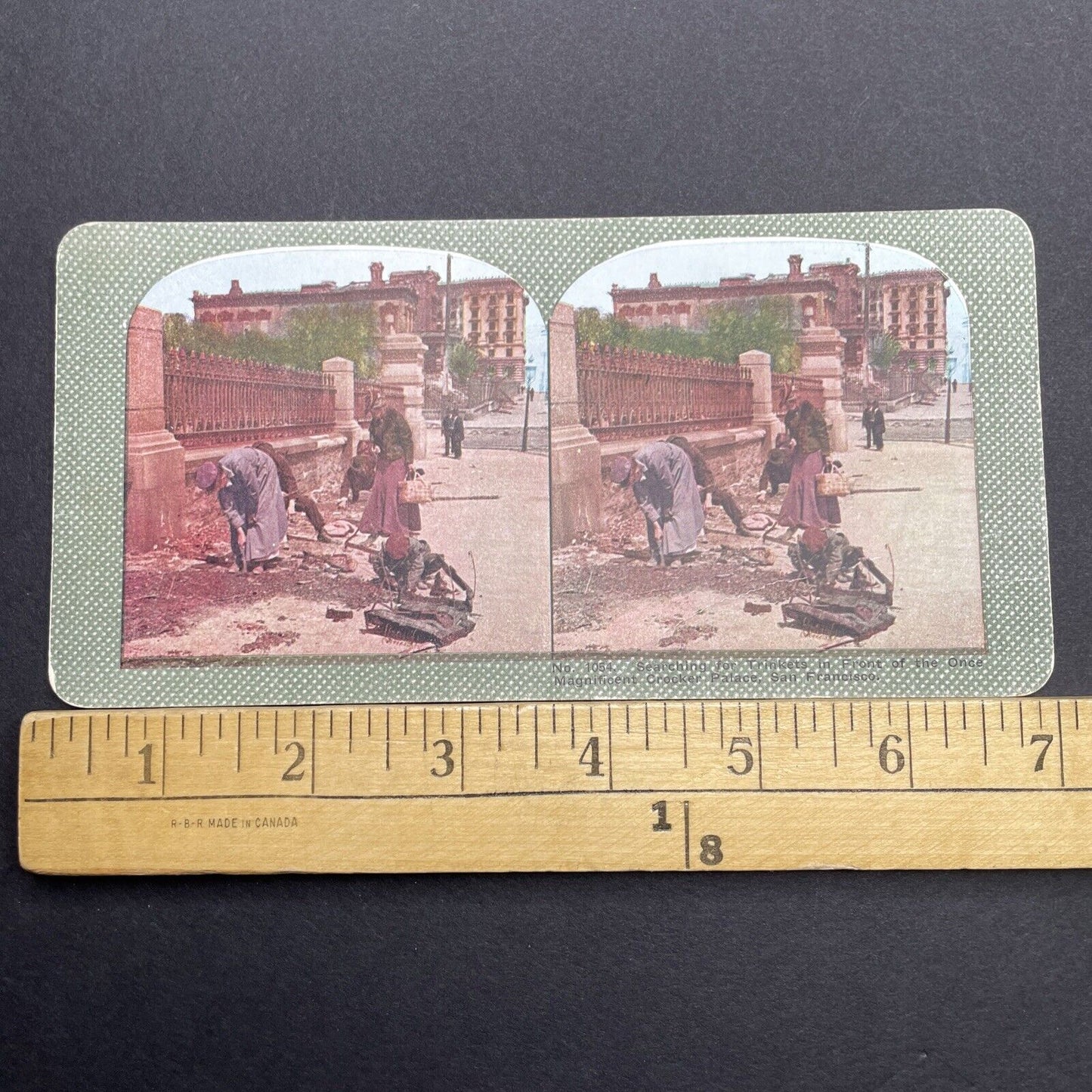 Antique 1910s San Francisco Earthquake Looting Stereoview Photo Card 2300-53