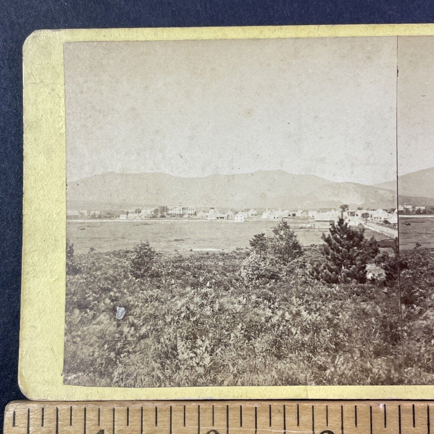 North Conway NH Stereoview City View Photo Card Antique c1872 X879