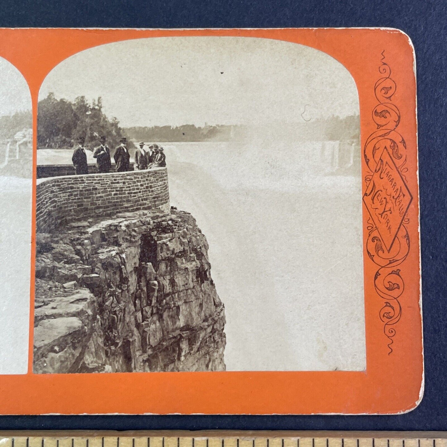 Wealthy People at Niagara Falls Stereoview George Curtis Antique c1870 Y2448