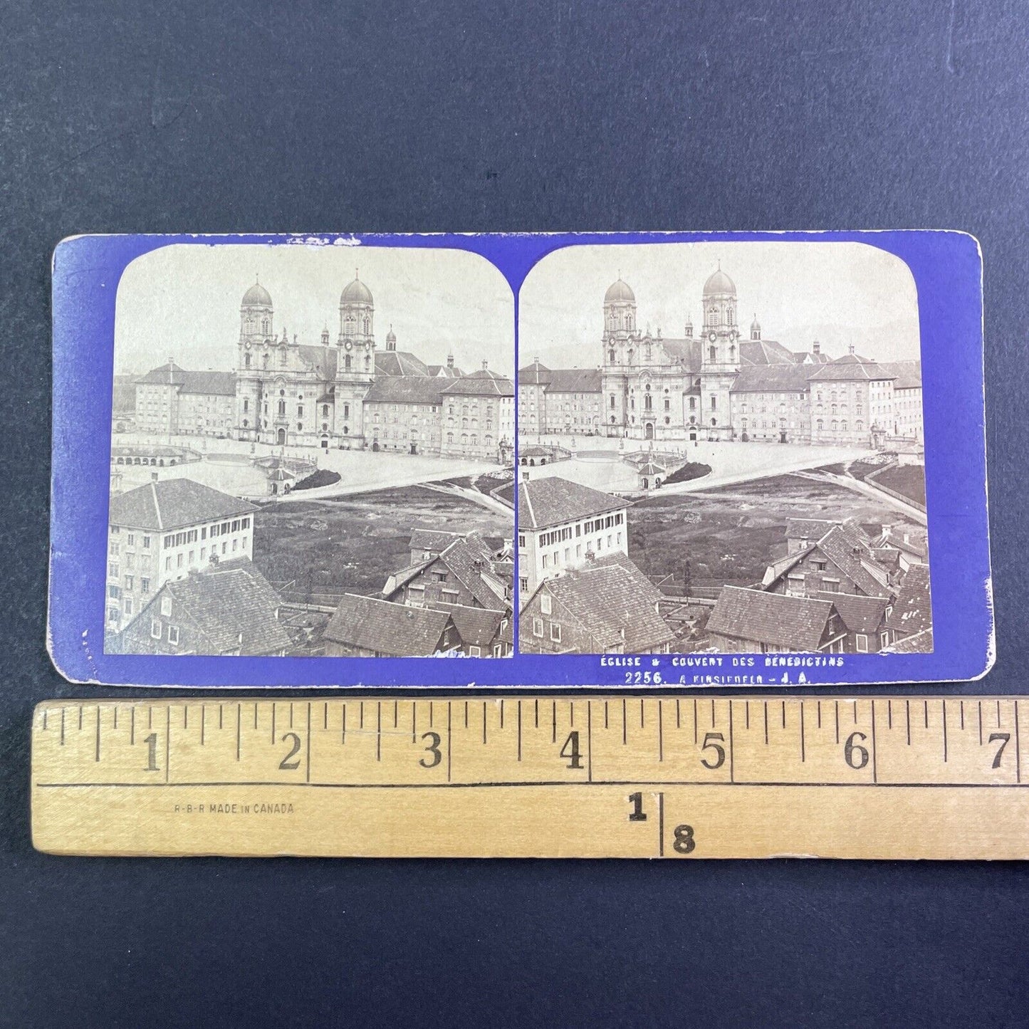 Einsiedeln Abbey Church Switzerland Stereoview Jean Andrieu Antique c1872 X3283