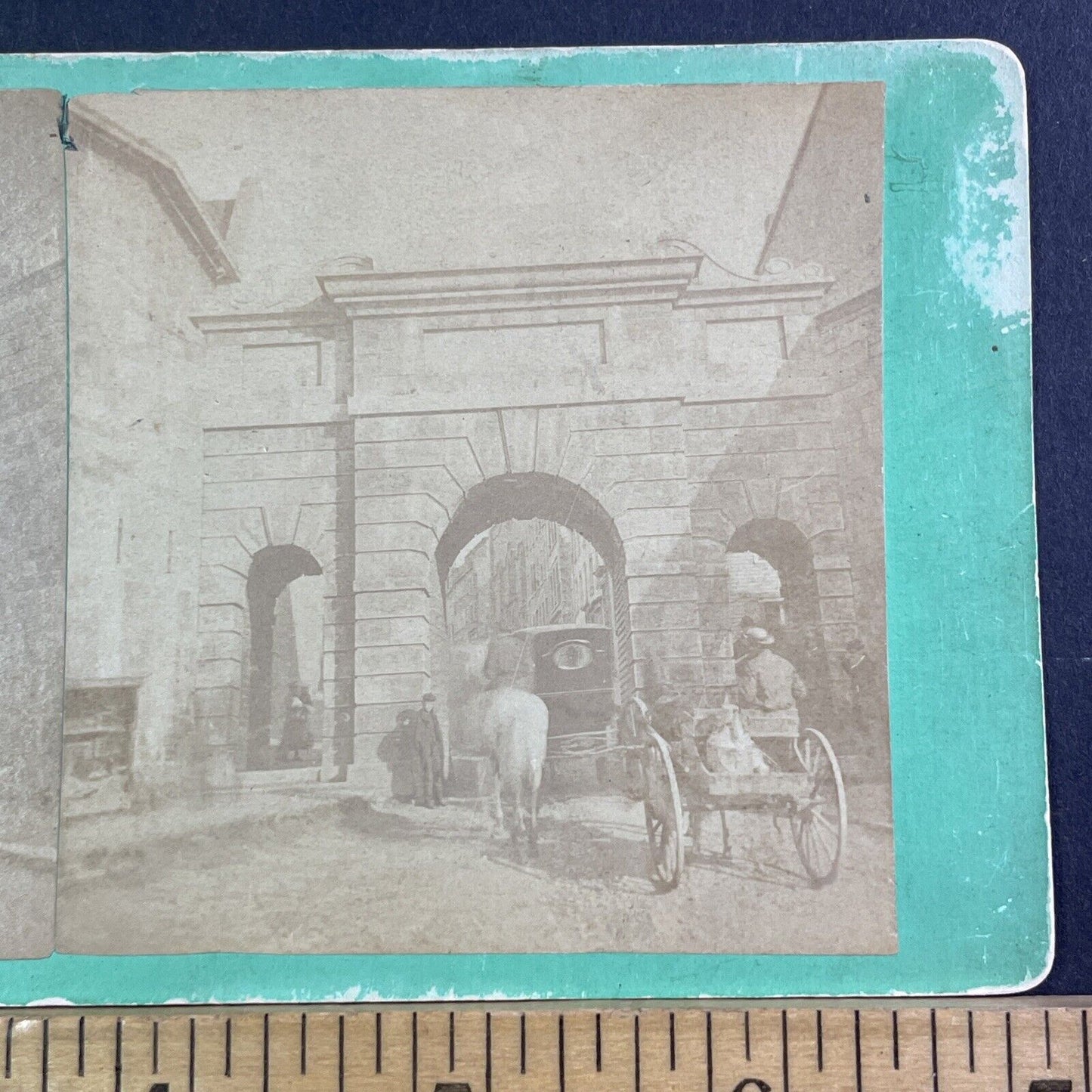 Porte Du Palais Old Quebec City Gate Entrance Stereoview Antique c1869 X1818