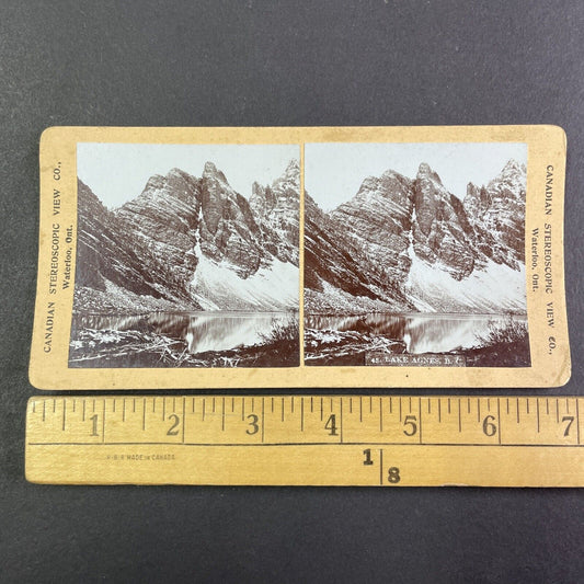 Lake Agnes British Columbia Canada Stereoview CPR Rail Views c1899 Y2108