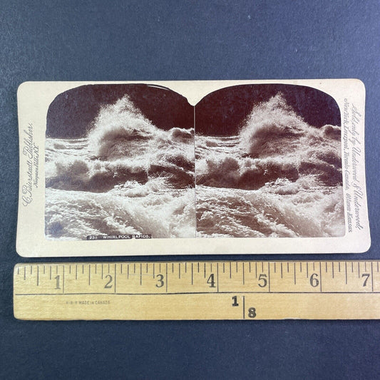 Niagara Falls Whirlpool Rapids Stereoview Charles Bierstadt Antique c1880 Y2481