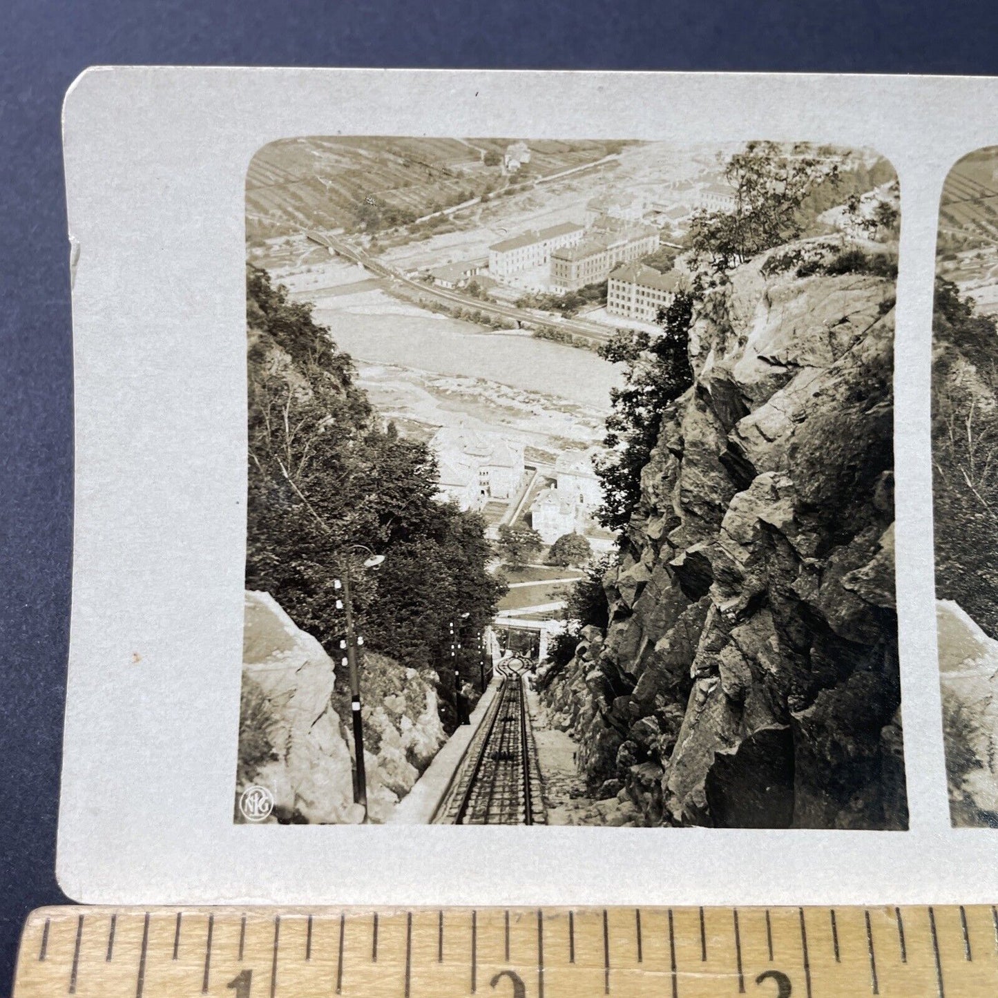 Antique 1910s Tirol Railroad Apline Line Italy Stereoview Photo Card P3048