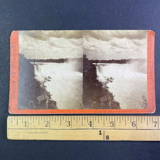 Niagara Falls & Lower Stairway Stereoview E & HT Anthony Antique c1870 Y2857