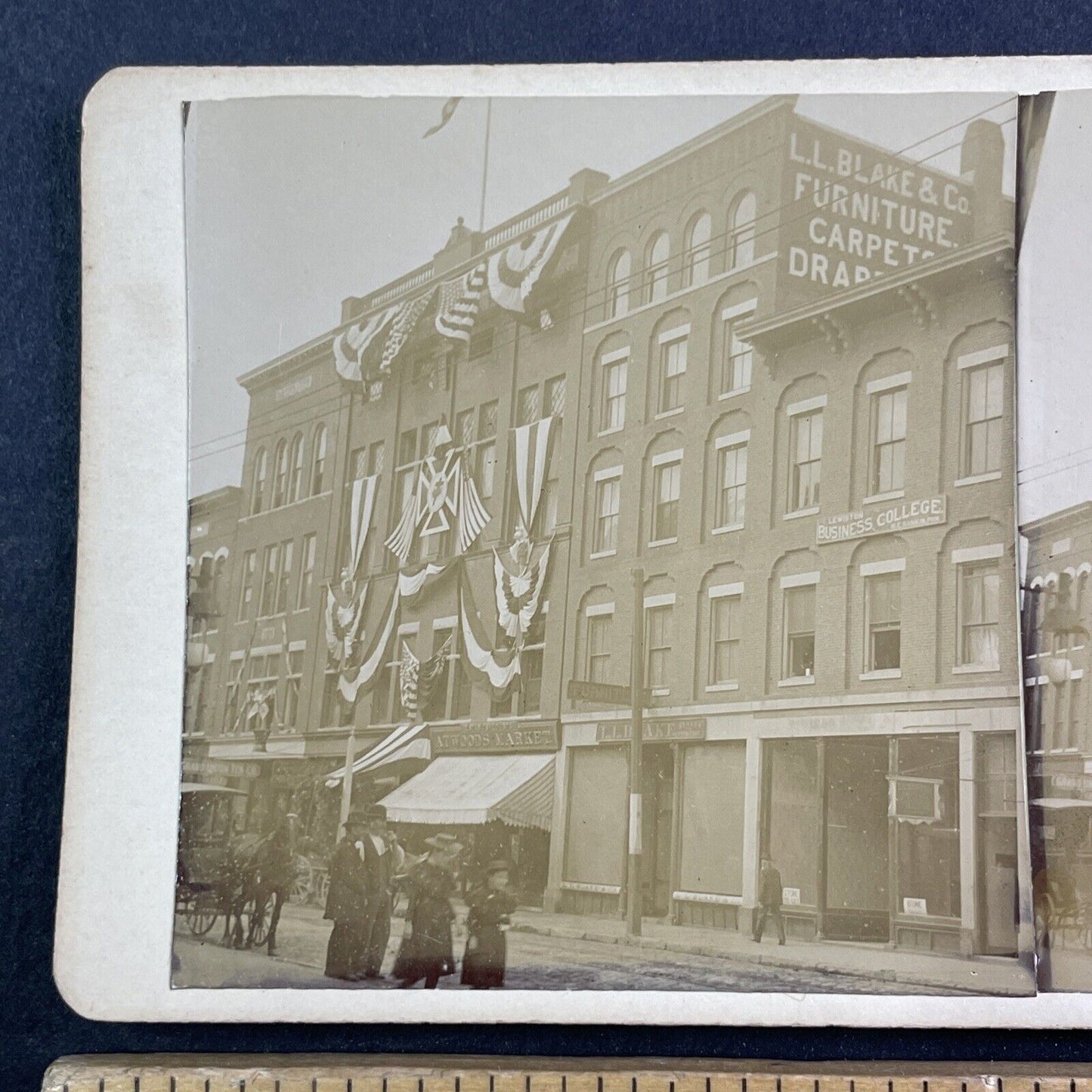 Kora Shrine Freemason Temple Stereoview Lewiston Maine I.L. Hammond c1880 Y135