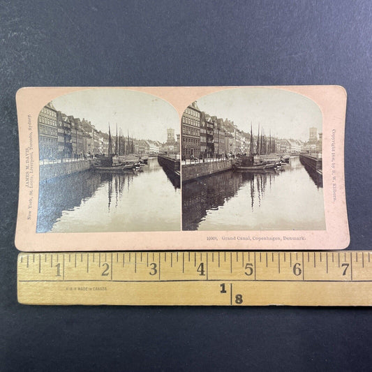 The Grand Canal In Copenhagen Denmark Stereoview James M. Davis c1896 X3760