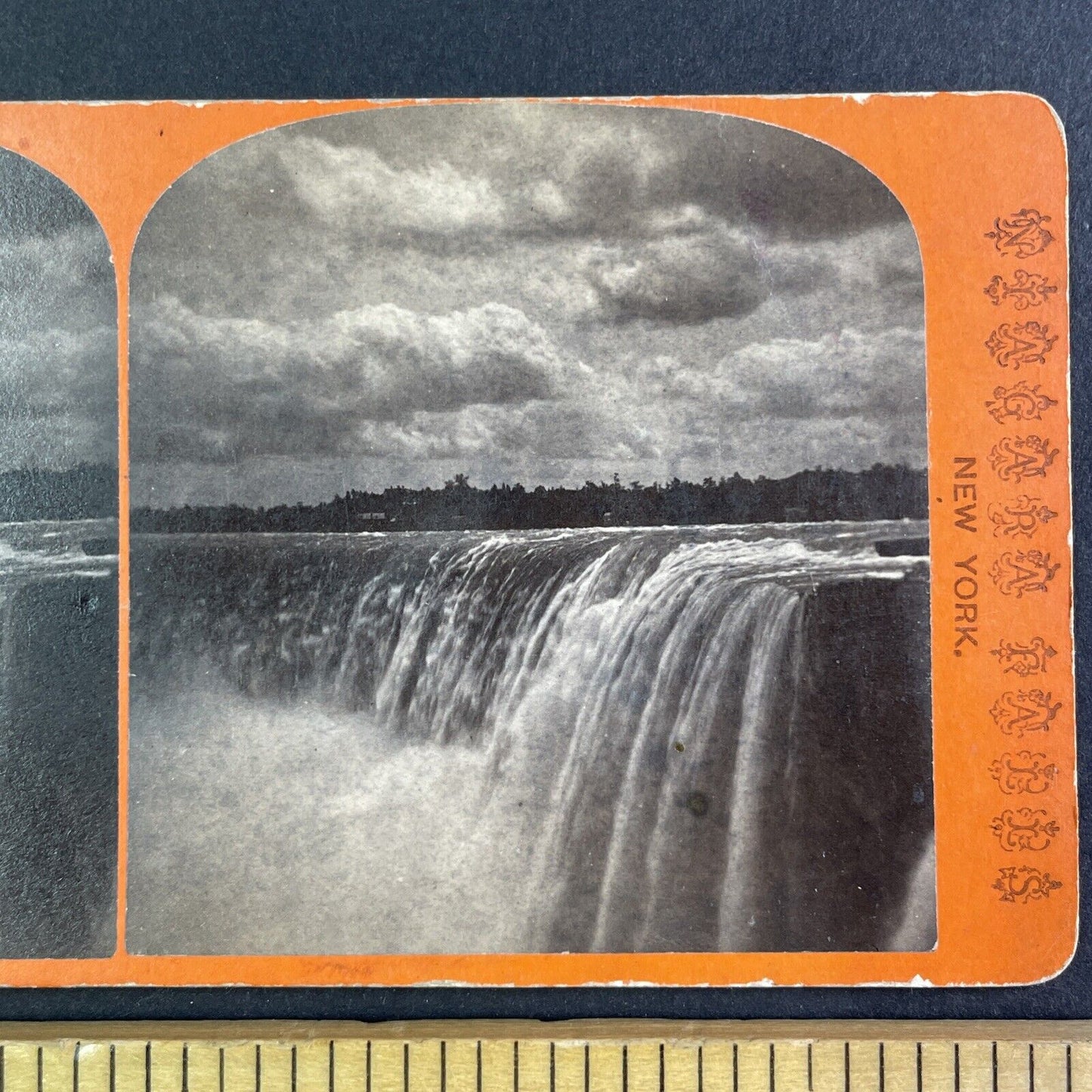 Niagara Falls from the Top Stereoview George Curtis Antique c1870s Y2765